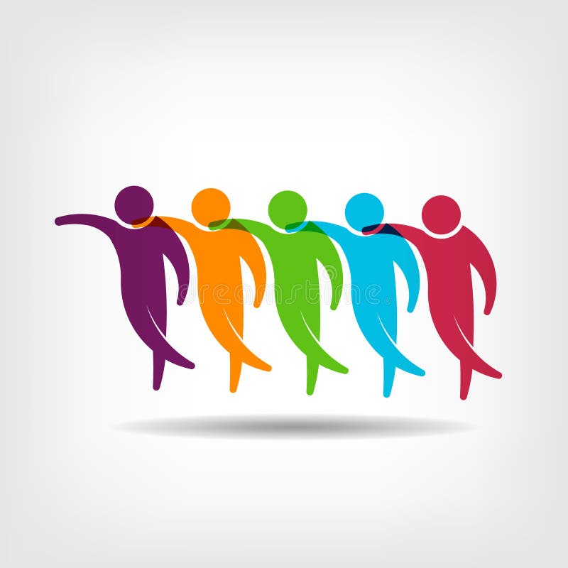 Teamwork. Group of friends Logo image