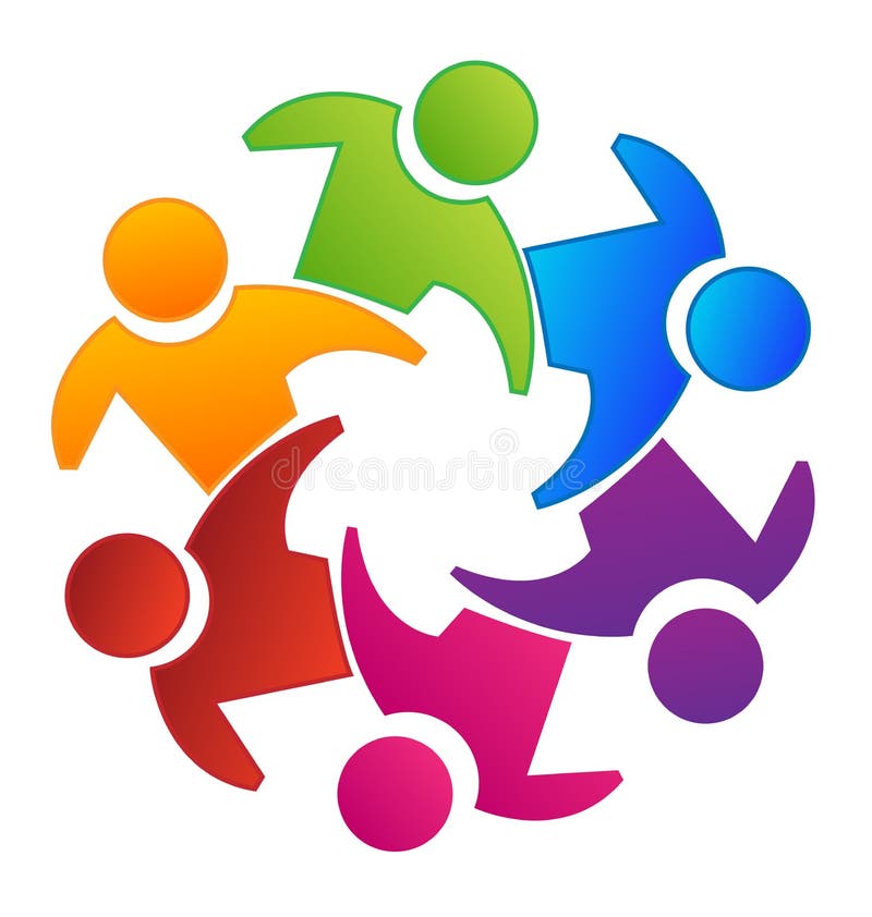 Teamwork group planning and creating icon stock illustration Teamwork group planning and creating icon stock illustration