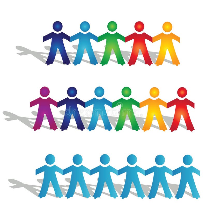 Teamwork-Gruppen von Personen stock abbildung Teamwork-Gruppen von Personen stock abbildung