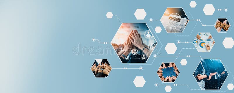 Teamwork and human resources HR management technology for business kudos stock images