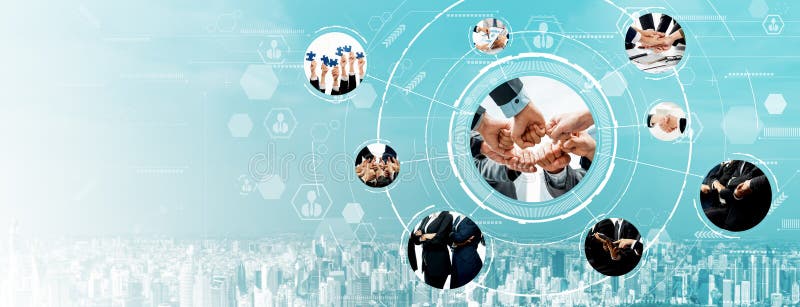 Teamwork and human resources HR management technology for business vexel vector illustration