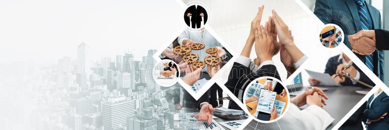 Teamwork and human resources HR management technology for business vexel stock photography