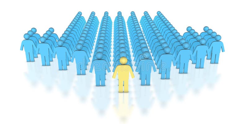 Teamwork and Leadership royalty free illustration