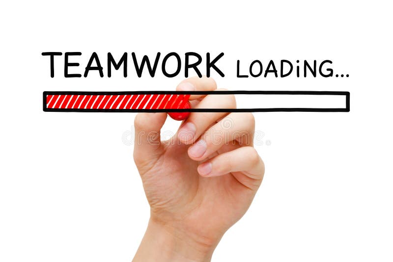 Teamwork Loading Bar Concept Team Building stock images Teamwork Loading Bar Concept Team Building stock images