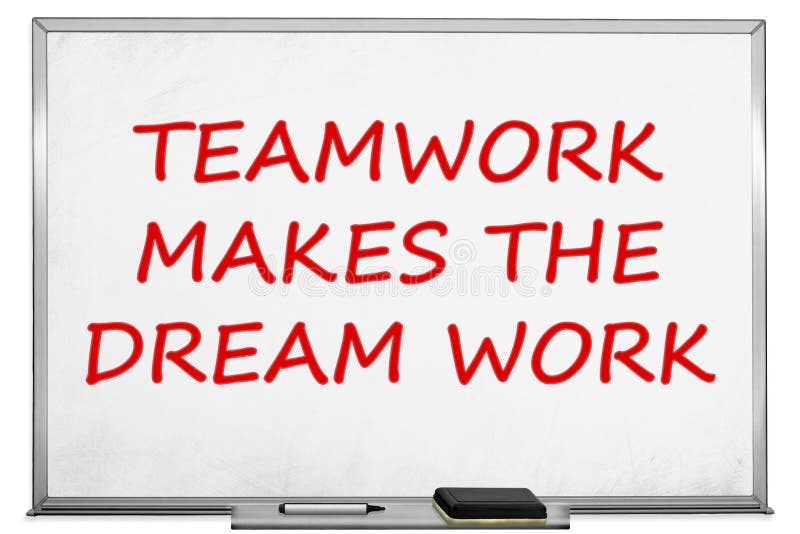 Teamwork Macht Die Traumarbeit Stock Abbildung Illustration Von Graphisch Teamwork 49033532