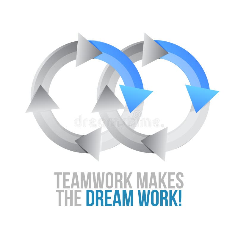 Teamwork Makes Dream Work Stock Illustrations 126 Teamwork Makes
