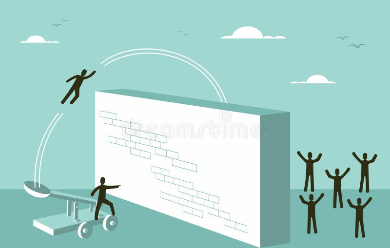 Teamwork motivation Business strategy for success concept stock illustration