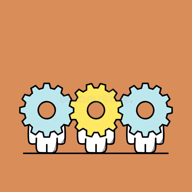 Teamwork och kugghjulhjul royaltyfri illustrationer Teamwork och kugghjulhjul royaltyfri illustrationer