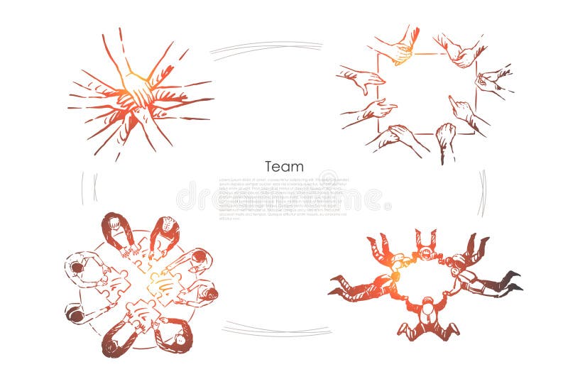 Teamwork partnerskap, coworkersid vektor illustrationer Teamwork partnerskap, coworkersid vektor illustrationer
