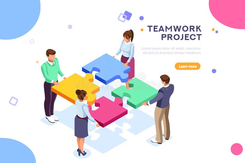 Teamwork-Projektnetz seo Landungs-Seitenwebsite