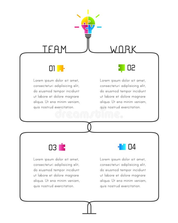 Teamwork themed text box template vector illustration
