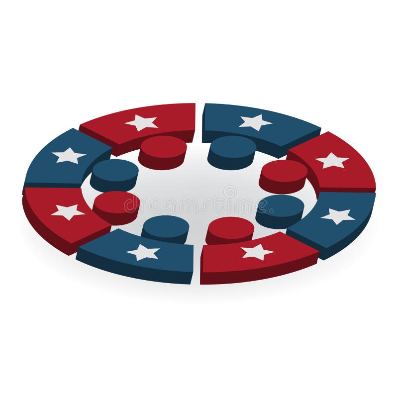 Teamwork USA meeting people logo vector image. American emblem 3d figure logo vector illustration image royalty free illustration Teamwork USA meeting people logo vector image. American emblem 3d figure logo vector illustration image royalty free illustration