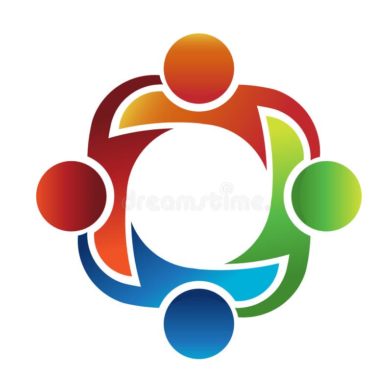 Teamwork 4 logo stock vector. Illustration of environment - 22834297