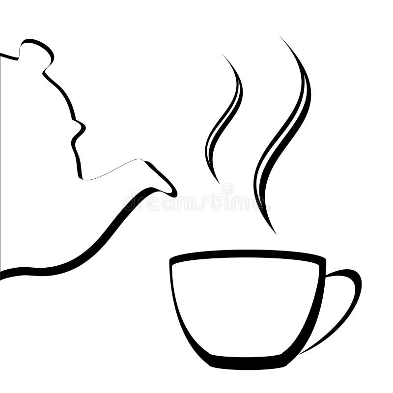 Bule abstrato ilustração royalty free