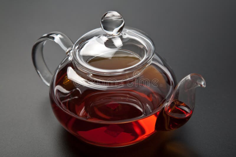 Teapot with black tea stock photo. Image of teapot, drink 12953162