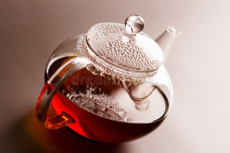 Teapot with black tea stock photo. Image of teapot, drink 12953162