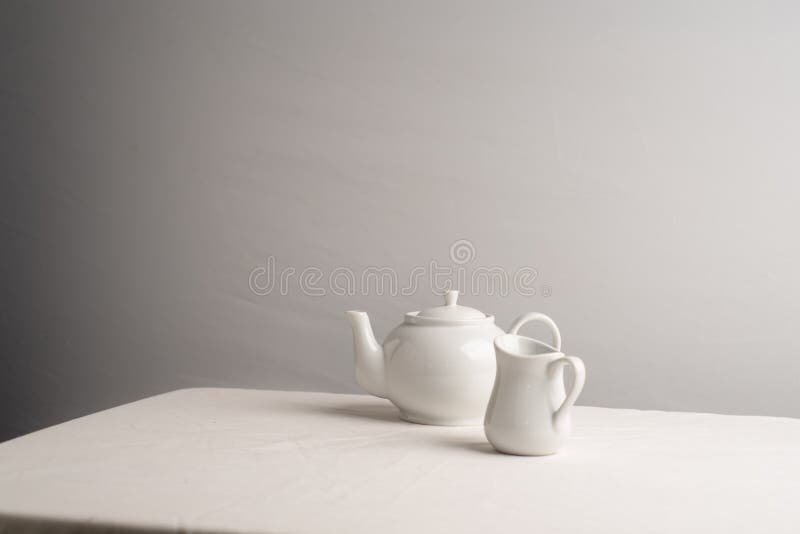 Teapot and creamer set stock photo. Image of clean, restaurant 264228116