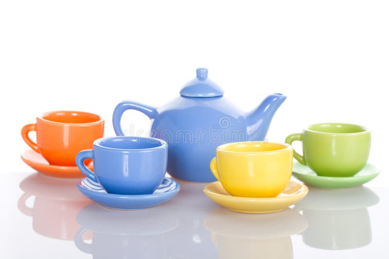 Teapot and four cup set