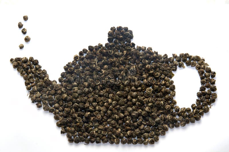 Teapot made of tea leaves
