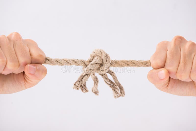 Tearing rope stock photo. Image of metaphor, risk, deadline 51361716