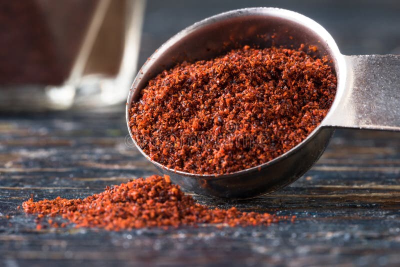 Chili Powder Spilled from a Teaspoon Stock Image Image of spoon