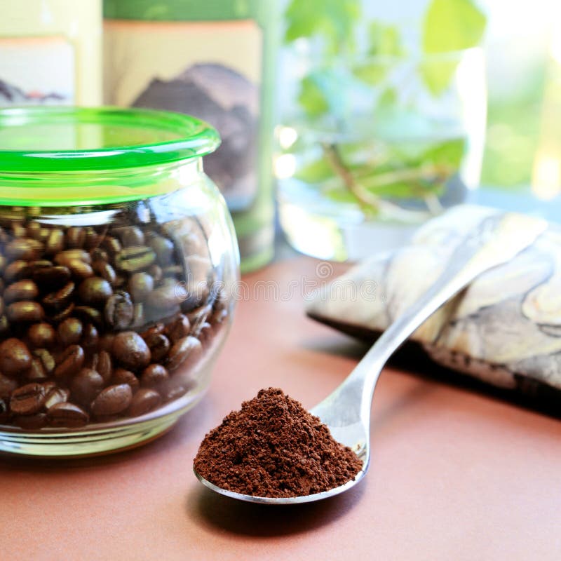 Teaspoon full of coffee stock image. Image of food, caffeine 14421951