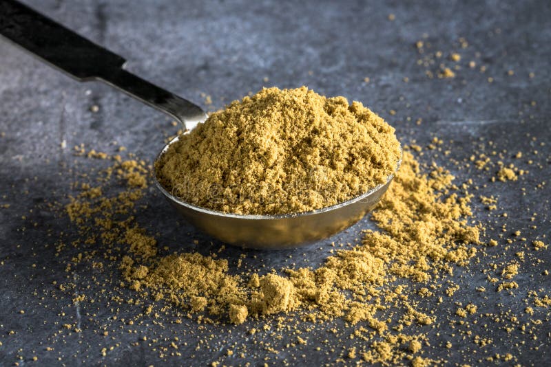 Ground Cumin Spilled from a Teaspoon Stock Image Image of wood
