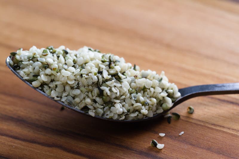 Teaspoon with Raw Shelled Hemp Seeds Stock Photo Image of oils