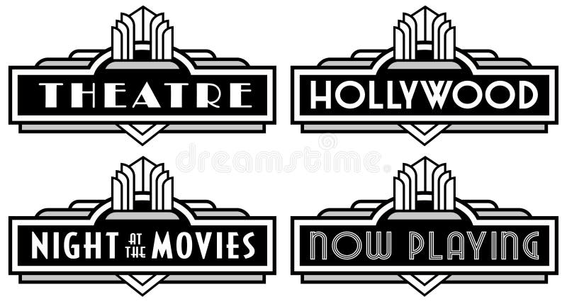 Teatro hollywoodiano per film in bianco e nero in proiezione