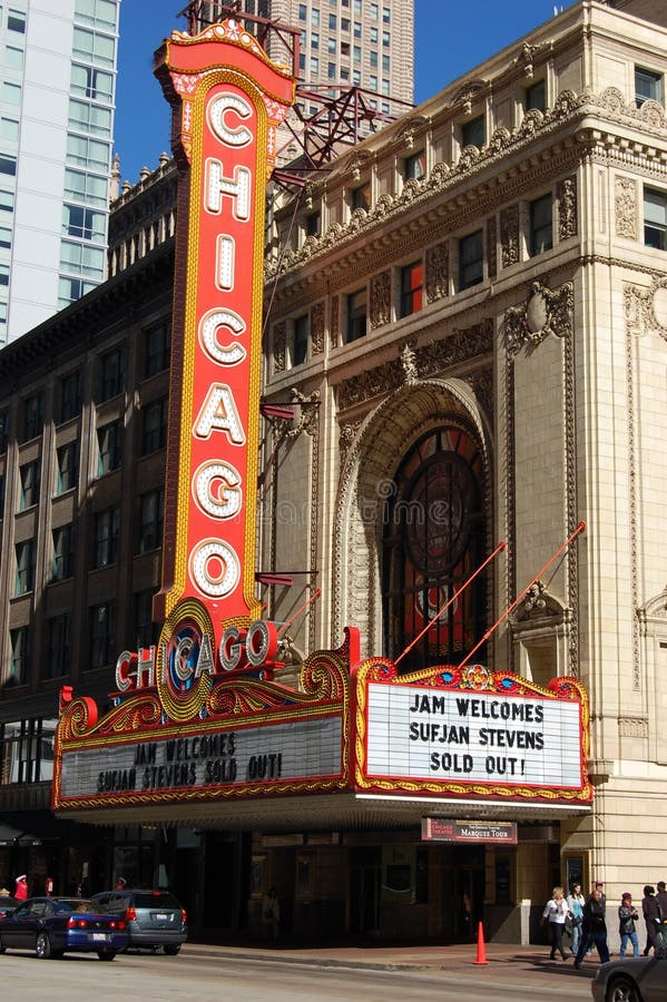 Teatro mundialmente famoso de Chicago do marco