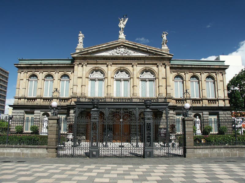 Teatro nacional de Rican da costela imagem de stock Teatro nacional de Rican da costela imagem de stock