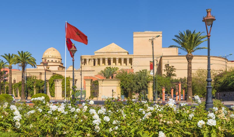 Teatro y ópera reales de Marrakesh en Marruecos foto de archivo