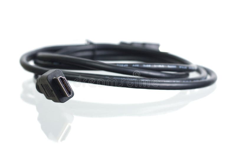 Tech cable with plug royalty free stock photo