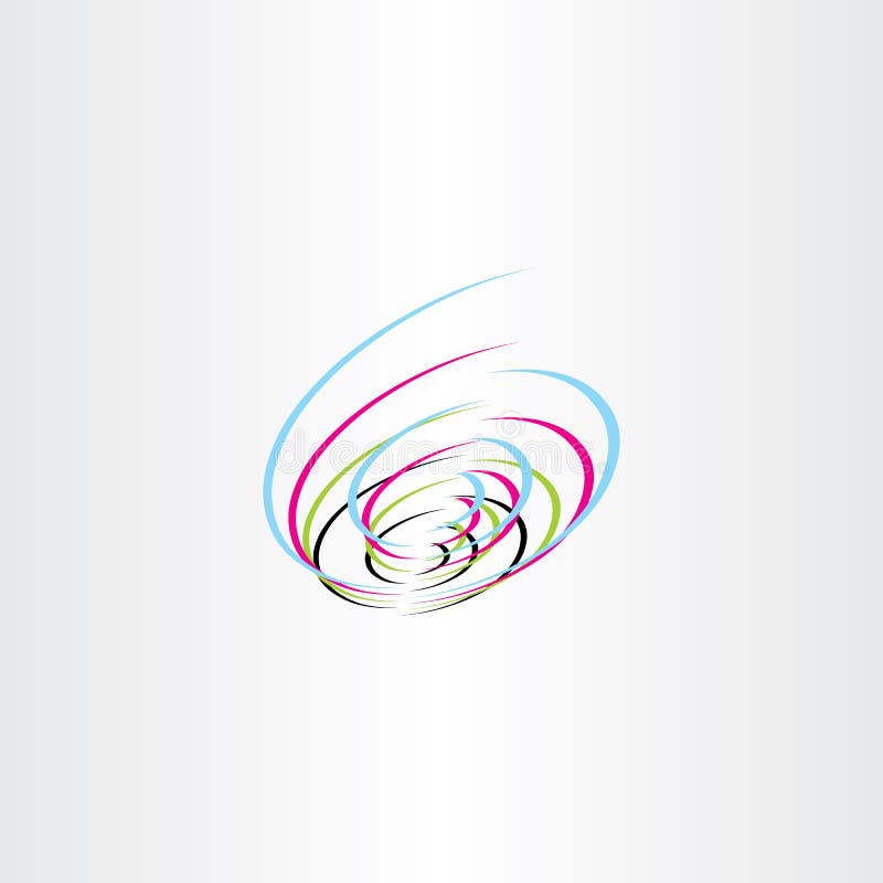 Tech colorful logo vector spiral icon stock illustration