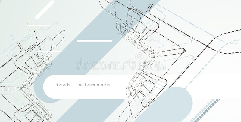 Tech design ellements vector illustration