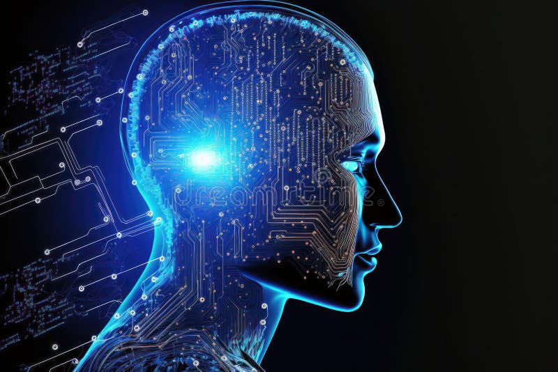 Tech Evolution: the Rise of AI in Business. Generative AI Stock Illustration - Illustration of 