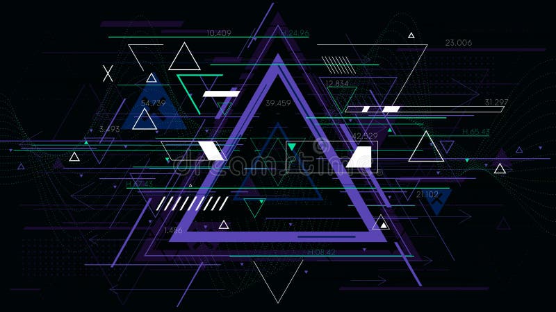 Tech futuristic abstract triangle geometric backgrounds, sci-fi vector illustration royalty free illustration Tech futuristic abstract triangle geometric backgrounds, sci-fi vector illustration royalty free illustration
