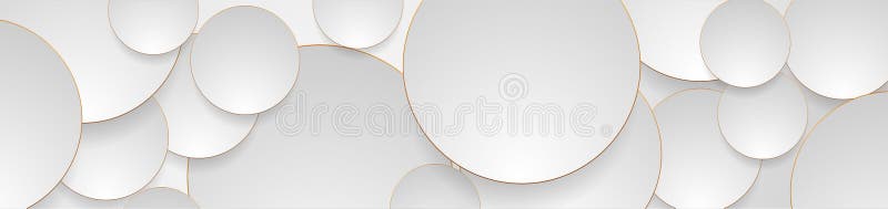 Tech geometric background with abstract golden and grey circles vector illustration