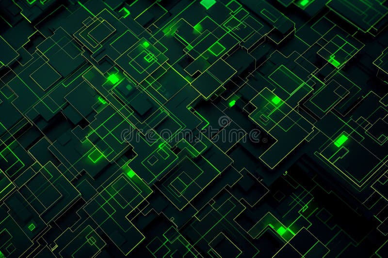Model tehnic. concept ecologic abstract. placă de circuite futuriste cu lumini verzi strălucitoare vector illustration
