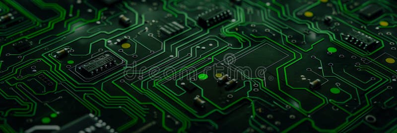 Model tehnic. concept ecologic abstract. context electronic futurist al tehnologiei circuitelor electronice royalty free illustration