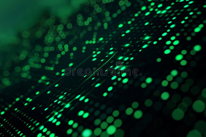 Model tehnic. concept ecologic abstract. placă de circuite futuriste cu lumini verzi strălucitoare royalty free illustration