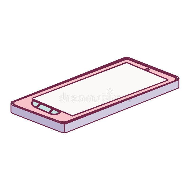 Tech touch tablet camera with buttons lying down minimalist stock illustration Tech touch tablet camera with buttons lying down minimalist stock illustration