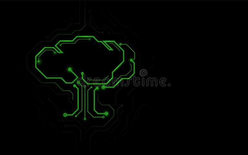 Tech tree electrical circuit digital technology background. Vector illustration stock illustration