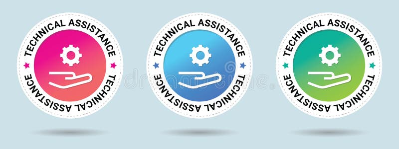 Technical assistance stamp vector illustration. royalty free illustration