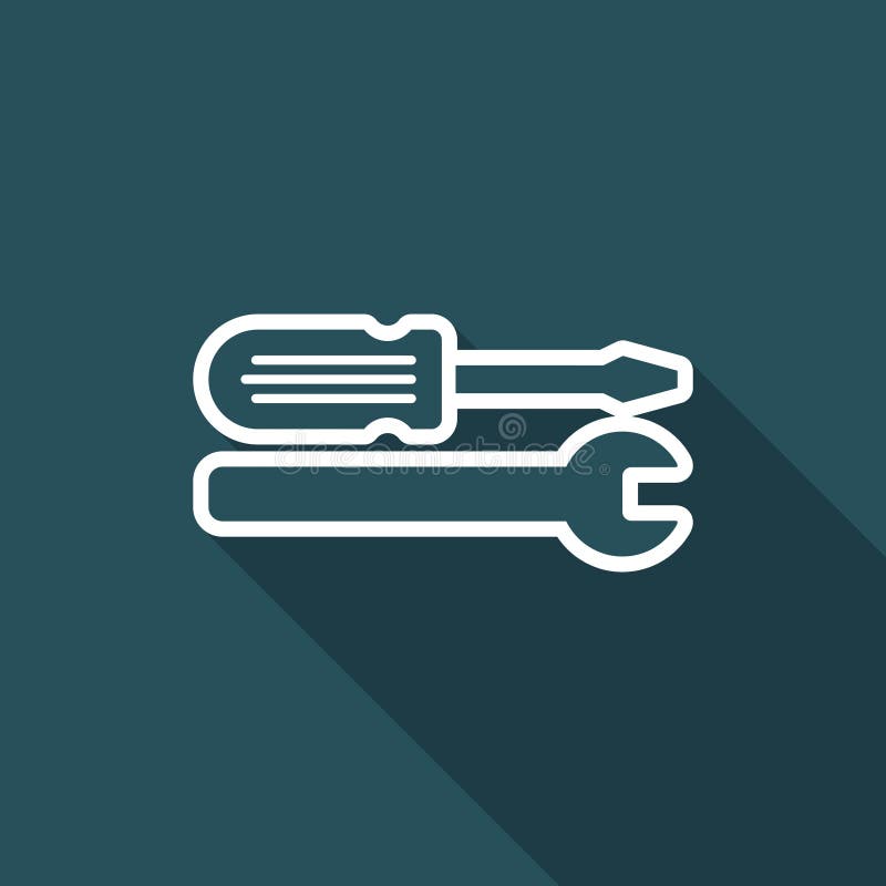 Technical assistance - Vector flat icon royalty free illustration