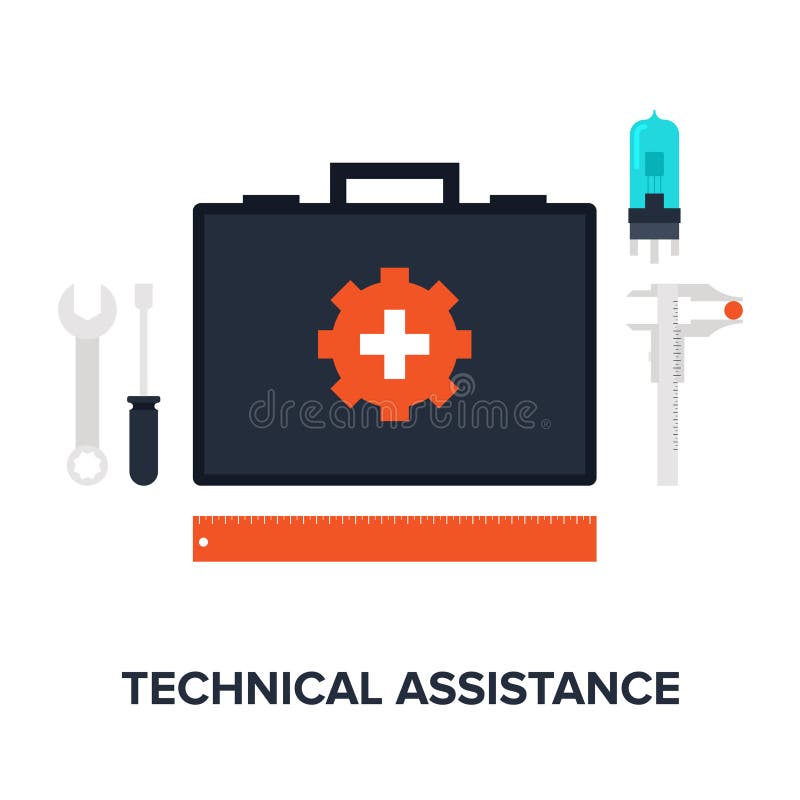 Technical Assistance vector illustration concept vector illustration