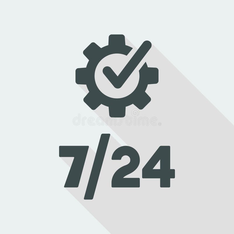 Technical assistance 7/24 - Vector web icon vector illustration