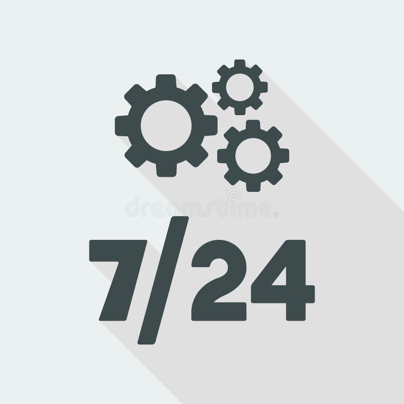 Technical assistance 7/24 - Vector web icon royalty free illustration