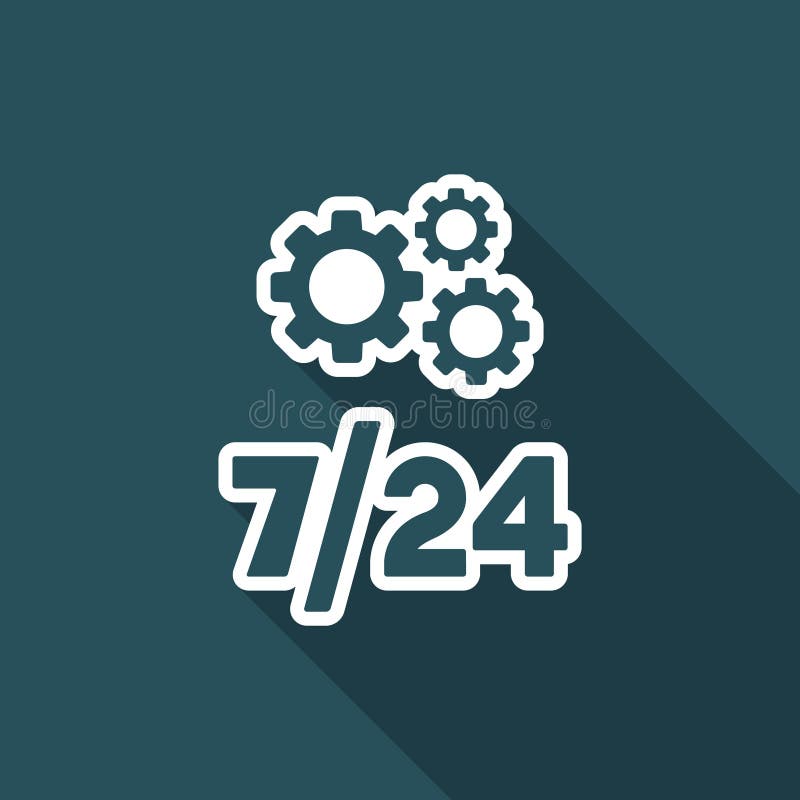 Technical assistance 7/24 - Vector web icon royalty free illustration