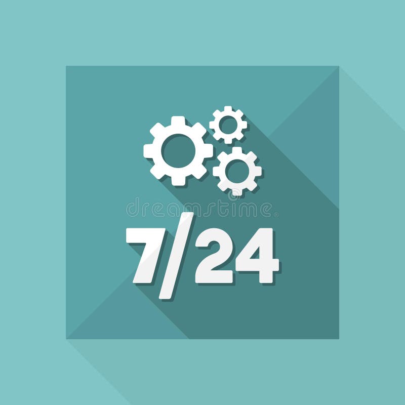 Technical assistance 7/24 - Vector web icon royalty free illustration